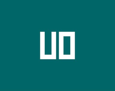 UO UO harf logo tasarım vektör şablonu