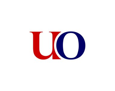 UO UO harf logo tasarım vektör şablonu