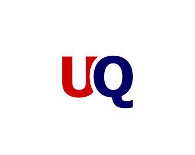 UQ QU harf logo tasarım vektör şablonu