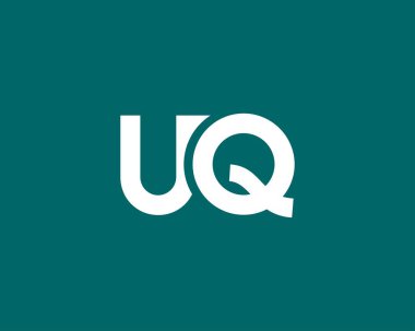 UQ QU harf logo tasarım vektör şablonu