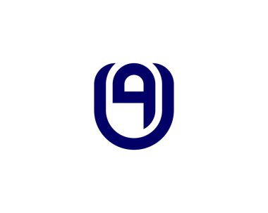 UQ QU harf logo tasarım vektör şablonu