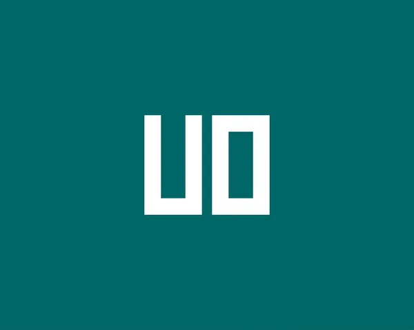 Uoレターロゴデザインベクトルテンプレート — ストックベクタ