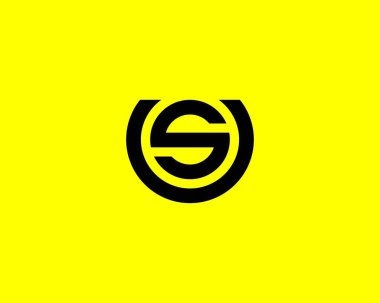 ABD SU harf logo tasarım vektör şablonu
