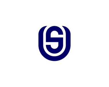 ABD SU harf logo tasarım vektör şablonu