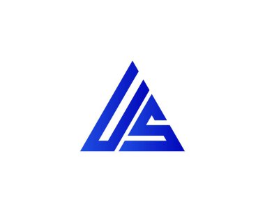 ABD SU harf logo tasarım vektör şablonu