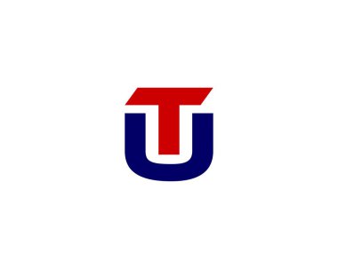UT TU harf logo tasarım vektör şablonu