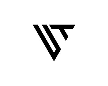 UT TU harf logo tasarım vektör şablonu