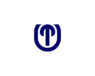 UT TU harf logo tasarım vektör şablonu