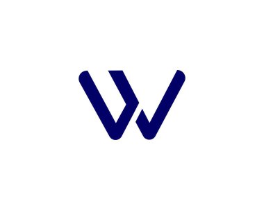UW WU harf logo tasarım vektör şablonu