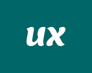 UX XU harf logo tasarım vektör şablonu