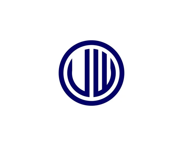 Wu文字ロゴデザインベクトルテンプレート — ストックベクタ