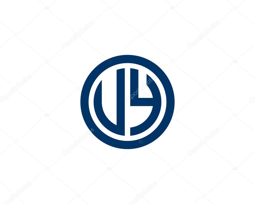 UY YU letter logo design vector template
