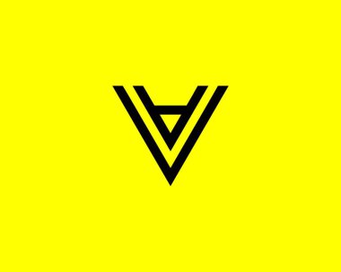 VA AV harf logo tasarım vektör şablonu