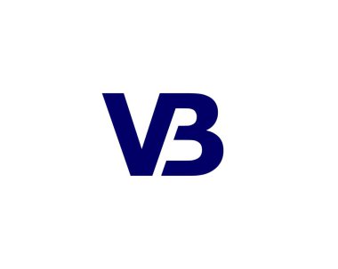 VB BV harf logo tasarım vektör şablonu