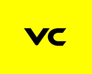 VC CV Letter logo tasarım vektör şablonu