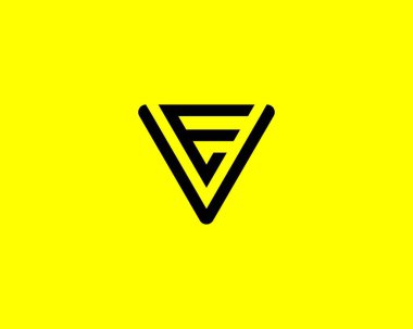 VE EV harf logo tasarım vektör şablonu