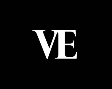 VE EV harf logo tasarım vektör şablonu