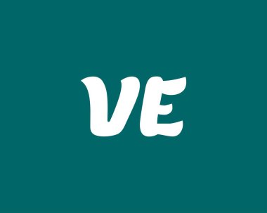 VE EV harf logo tasarım vektör şablonu