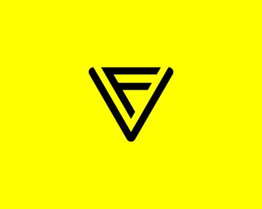 VF FV harf logo tasarım vektör şablonu