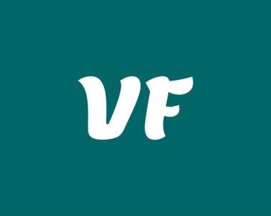 VF FV harf logo tasarım vektör şablonu