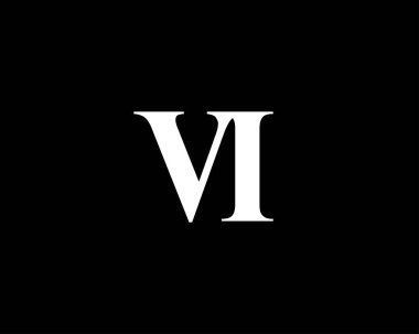 IV vi harf logo tasarım vektör şablonu