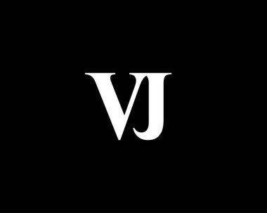 VJ JV harf logo tasarım vektör şablonu