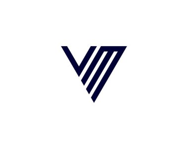 VM MV Letter logo tasarım vektör şablonu