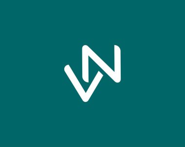 VNV harf logo tasarım vektör şablonu