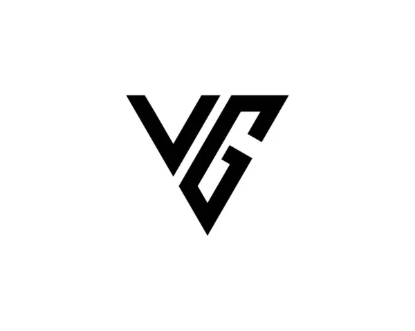 Gv文字ロゴデザインベクトルテンプレート — ストックベクタ