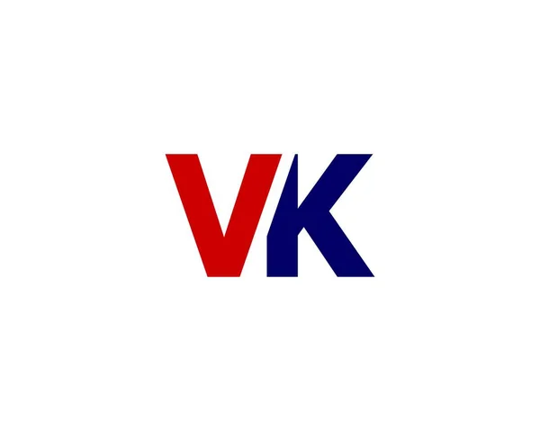 logotipo da letra vk. modelo de vetor de design de logotipo de