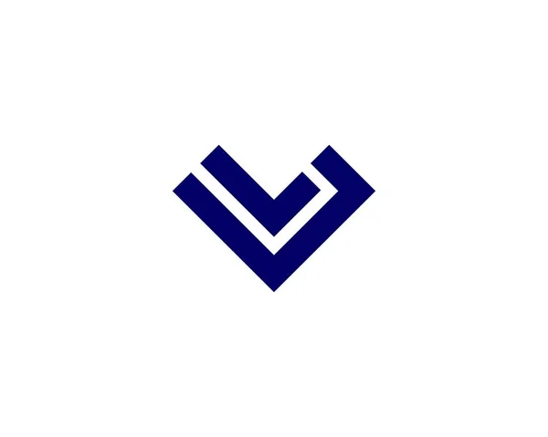 Lv文字ロゴデザインベクトルテンプレート — ストックベクタ