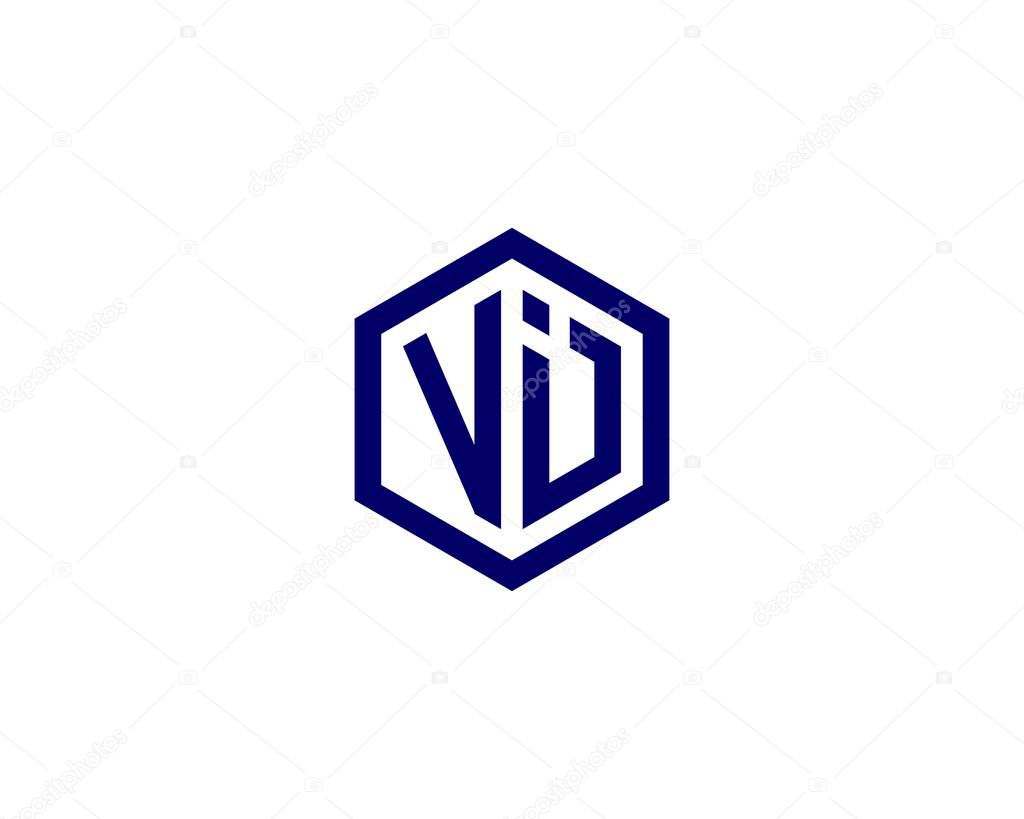 Iv vi letter logo design vector template