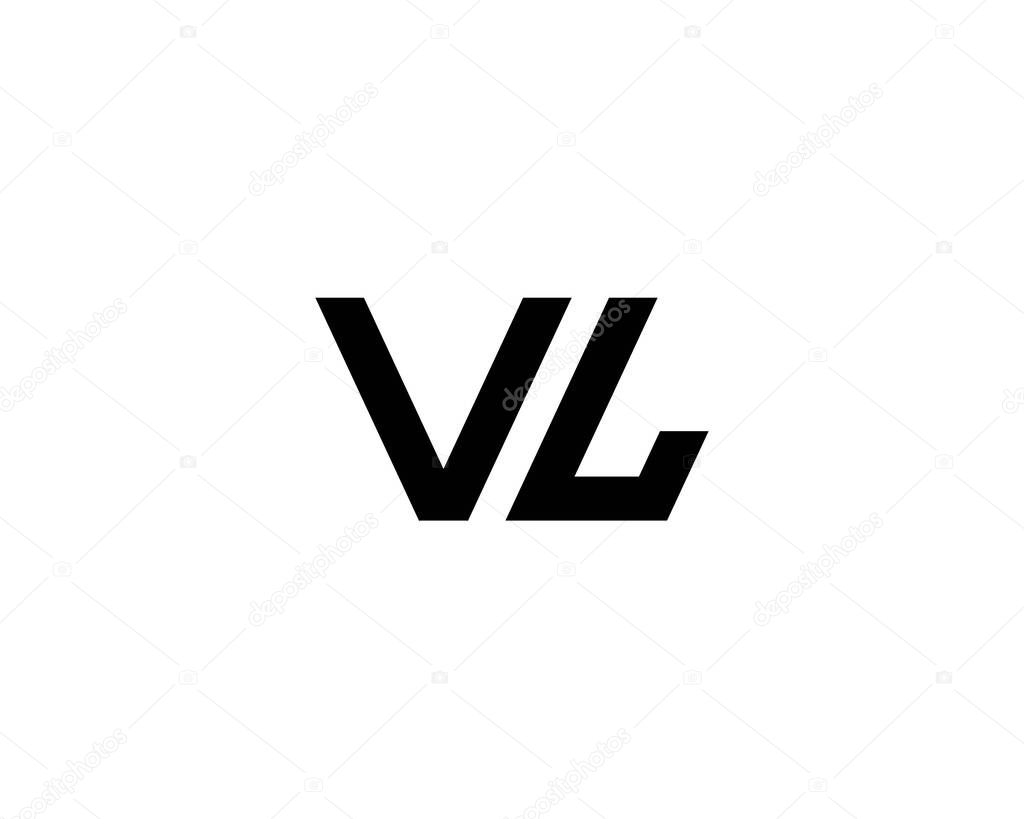 VL LV letter logo design vector template