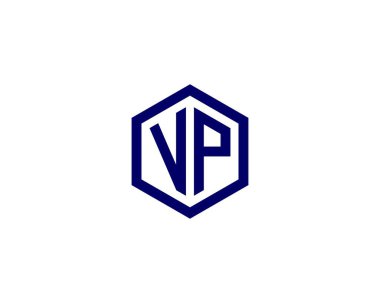 VP PV harf logo tasarım vektör şablonu