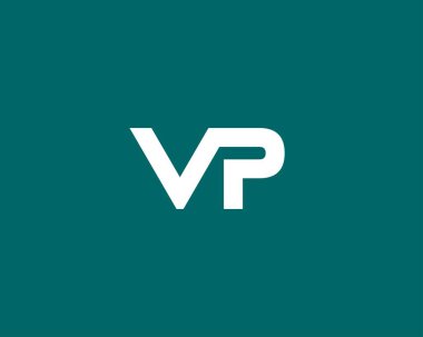 VP PV harf logo tasarım vektör şablonu