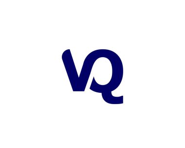 VQ QV harf logo tasarım vektör şablonu