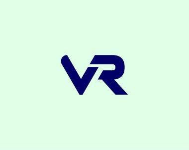 VR karavan harf logo tasarım vektör şablonu