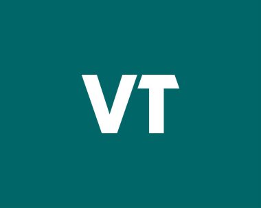 VT TV harf logo tasarım vektör şablonu