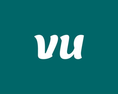 VU UV harf logo tasarım vektör şablonu