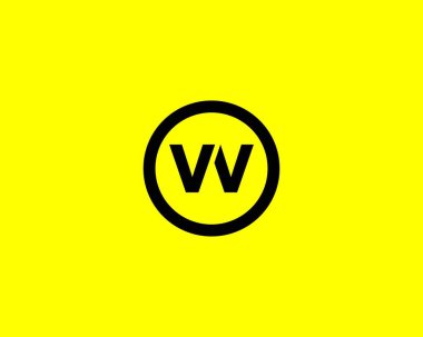 VV harf logo tasarım vektör şablonu