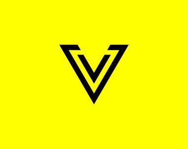 VV harf logo tasarım vektör şablonu