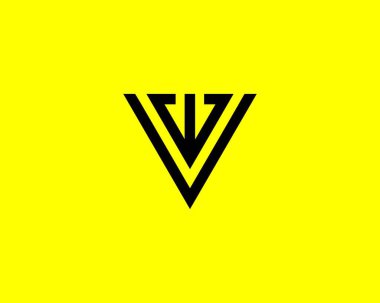 VW WV harf logo tasarım vektör şablonu