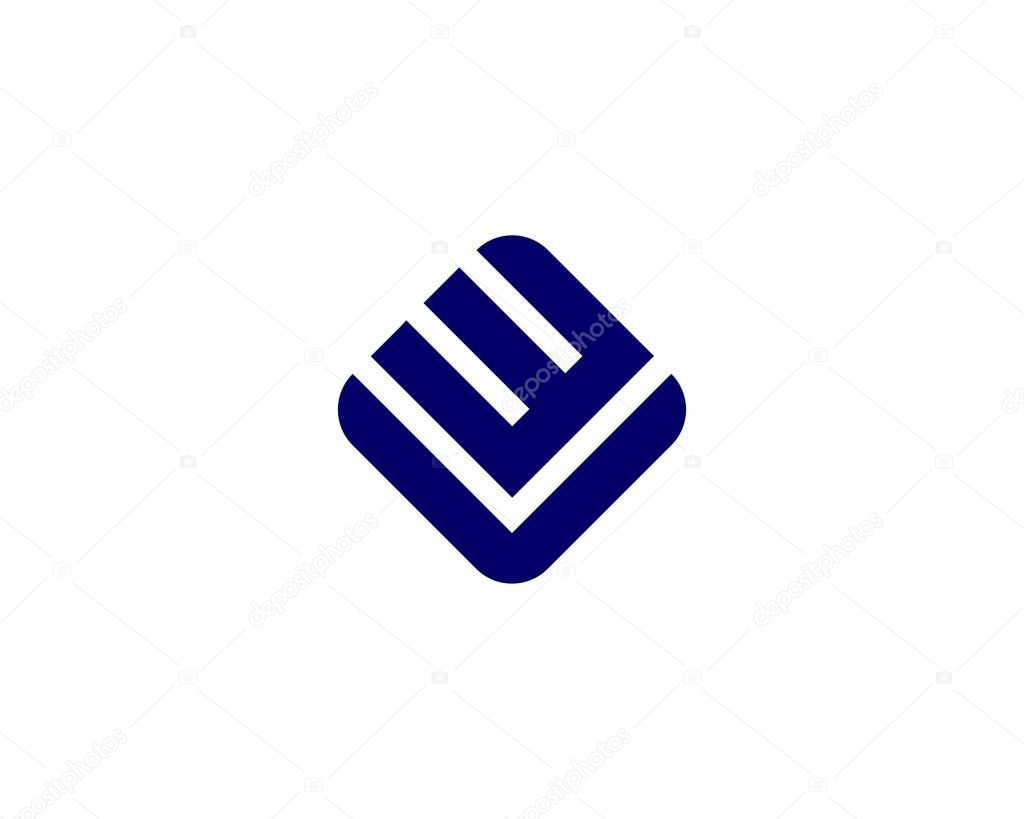 VW WV letter logo design vector template