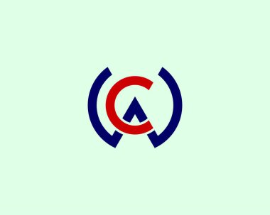 WC CW harf logo tasarım vektör şablonu