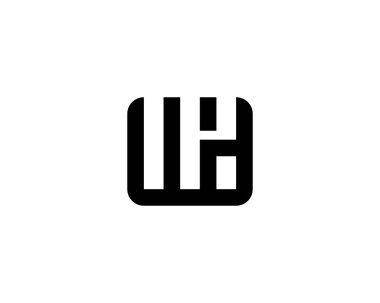 WD DW harf logo tasarım vektör şablonu