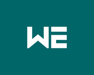 Biz EW harf logo tasarım vektör şablonu