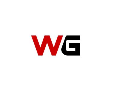 WG GW harf logo tasarım vektör şablonu