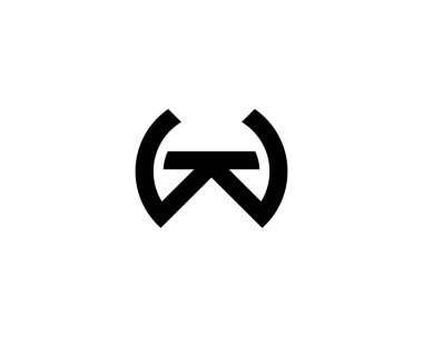 WK KW harf logo tasarım vektör şablonu