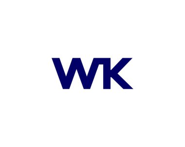 WK KW harf logo tasarım vektör şablonu