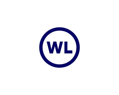 WL LW harf logo tasarım vektör şablonu